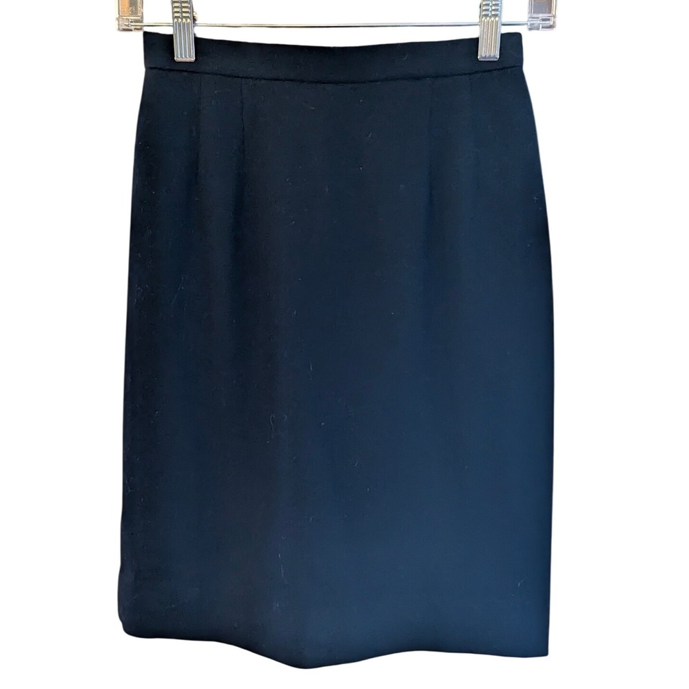 Nathaniel Stone‎ Black 100% Pure Wool Pencil Skirt Professional Career Office
